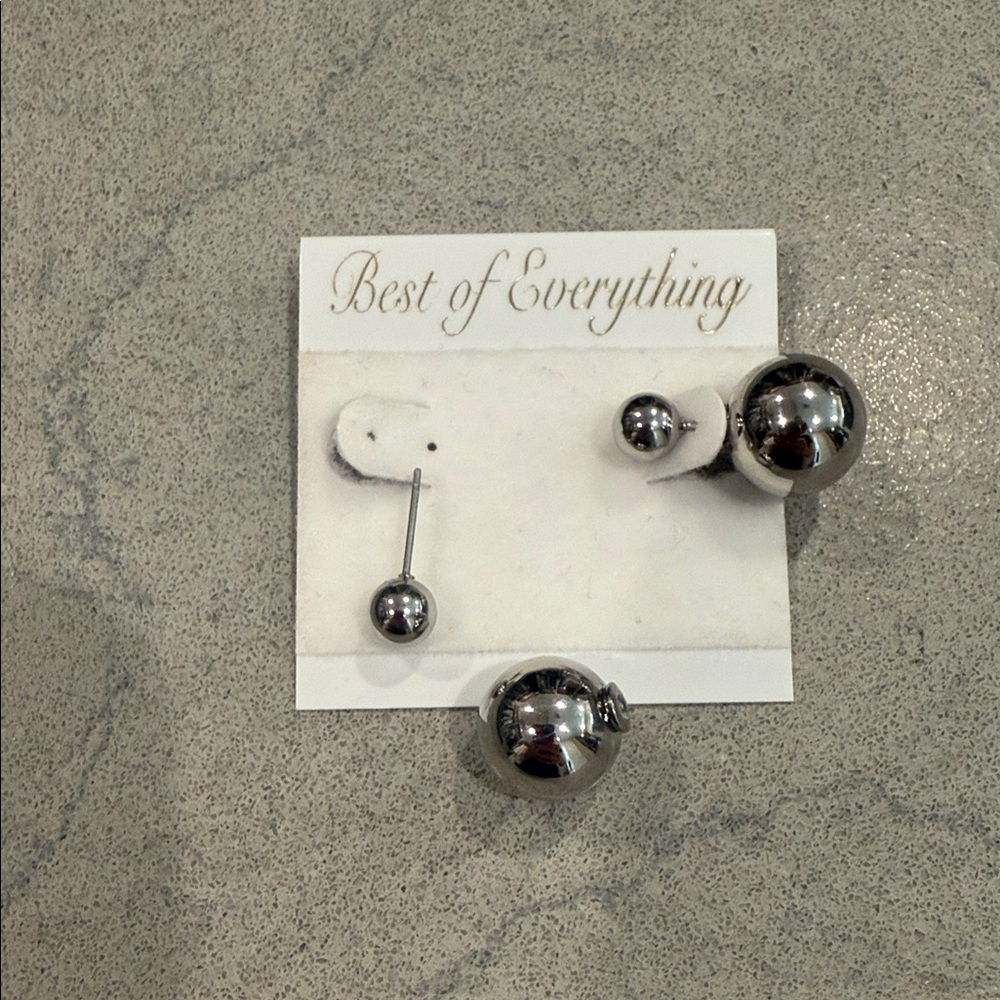 Brand new Sterling Silver Stud ball Earrings Set